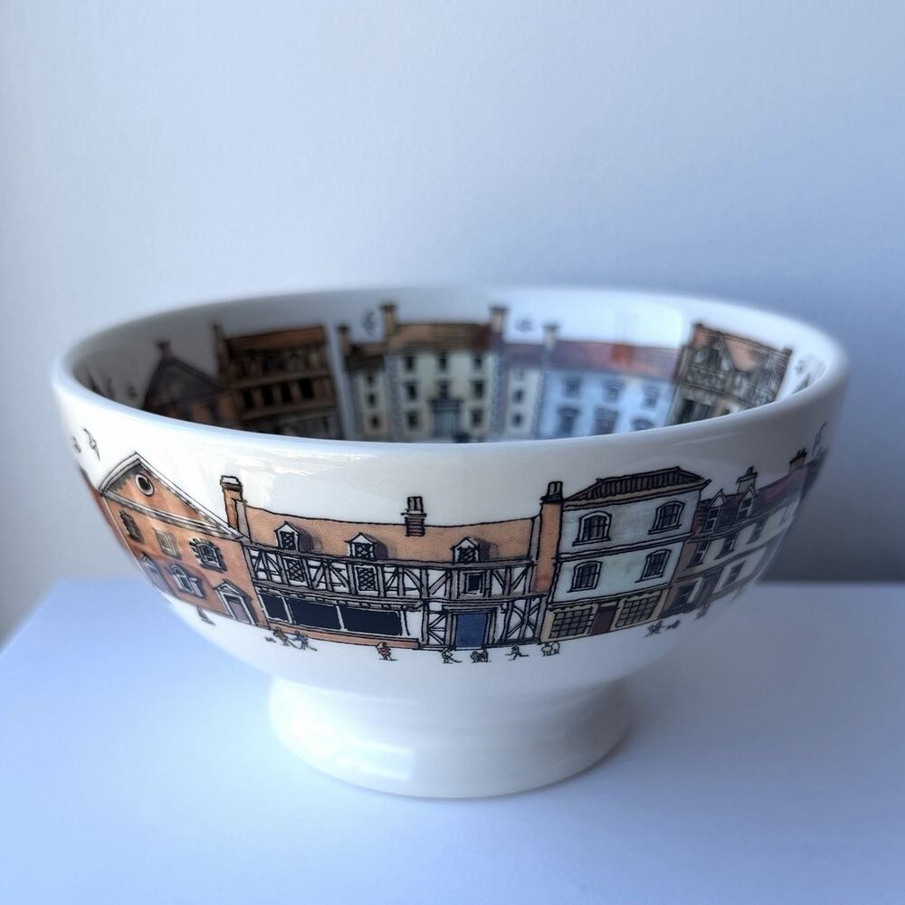 Emma Bridgewater England Market Town French Footed Bowl 5 3/8”